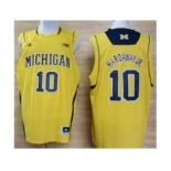 ncaa jerseys michigan wolverines #10 Tim Hardaway Jr yellow[big]