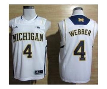 ncaa jerseys michigan wolverines #4 webber white[big]