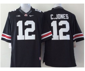 ncaa jerseys ohio state buckeyes #12 c.jones black