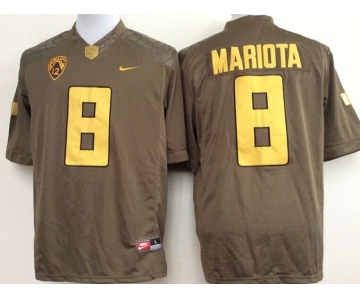 ncaa jerseys oregon ducks #8 marcus mariota brown