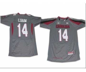 ncaa jerseys south carolina #14 c.shaw grey