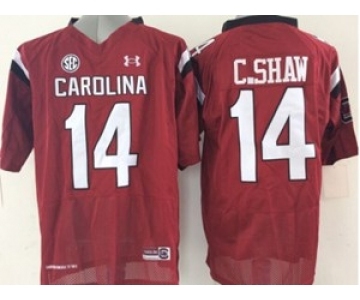 ncaa jerseys south carolina #14 c.shaw red