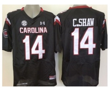 ncaa jerseys south carolina #14 c.shaw white