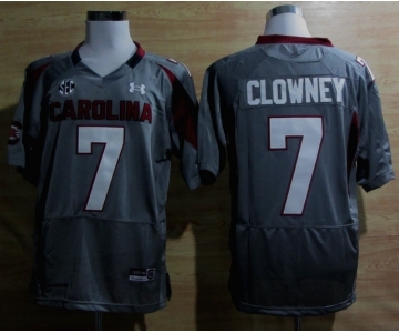 ncaa jerseys south carolina #7 clowney grey