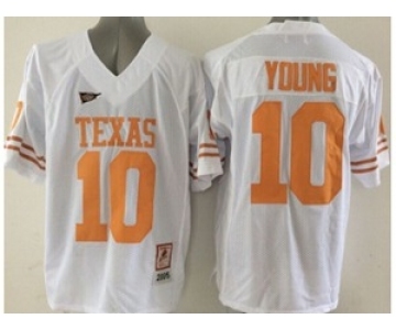 ncaa jerseys texas longhorns #10 young white