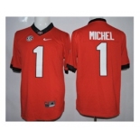 ncaa jerseys university of georgia #1 michel red