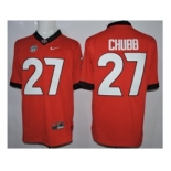 ncaa jerseys university of georgia #27 chubb red