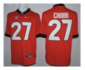 ncaa jerseys university of georgia #27 chubb red