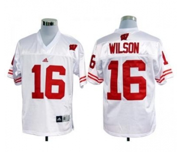 ncaa jerseys wisconsin badgers #16 russell wilson white