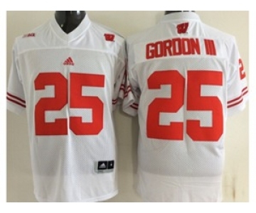 ncaa jerseys wisconsin badgers #25 gordon iii white