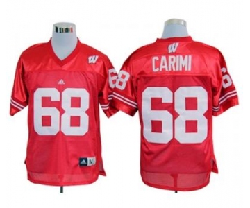 ncaa jerseys wisconsin badgers #68 gabe carimi red