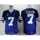 ncaa kansas state wildcat #7 c.klein blue