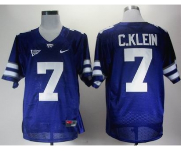 ncaa kansas state wildcat #7 c.klein blue