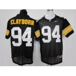 ncaa lowa hawkeyes #94 adrian clayborn black