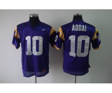 ncaa (lsu tigers) #10 addai purple