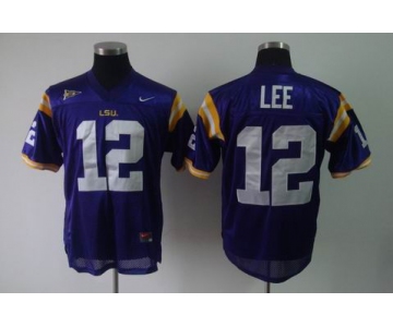 ncaa (lsu tigers) #12 lee purple