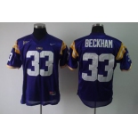 ncaa (lsu tigers) #33 beckham purple