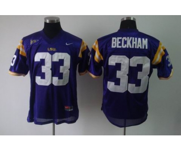 ncaa (lsu tigers) #33 beckham purple