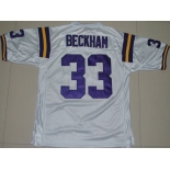 ncaa (lsu tigers) #33 odell beckham white