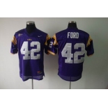 ncaa (lsu tigers) #42 ford purple