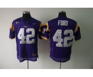 ncaa (lsu tigers) #42 ford purple