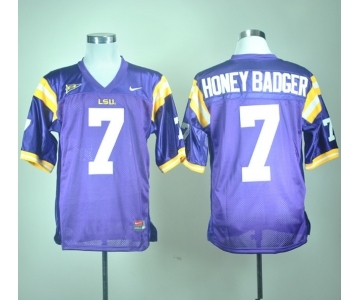 ncaa (lsu tigers) #7 honeybadger purple