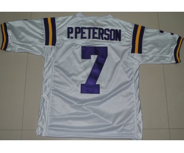 ncaa (lsu tigers) #7 p.peterson white