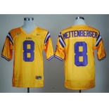 ncaa (lsu tigers) #8 mettenberger yellow