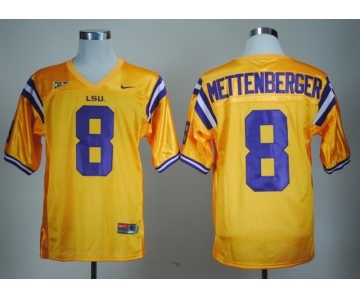 ncaa (lsu tigers) #8 mettenberger yellow