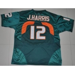 ncaa miami hurricanes #12 j.harris green