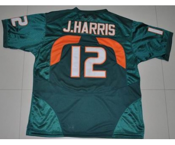 ncaa miami hurricanes #12 j.harris green