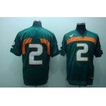 ncaa (miami hurricanes) #2 green