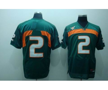 ncaa (miami hurricanes) #2 green