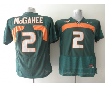 ncaa miami hurricanes #2 mcgahee green