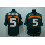 ncaa (miami hurricanes) #5 johnson green