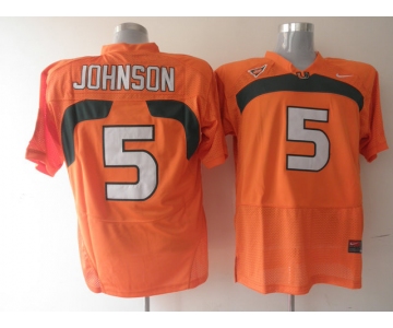 ncaa (miami hurricanes) #5 johnson orange