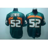 ncaa (miami hurricanes) #52 lewis green