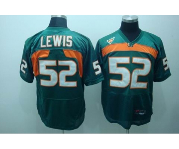 ncaa (miami hurricanes) #52 lewis green