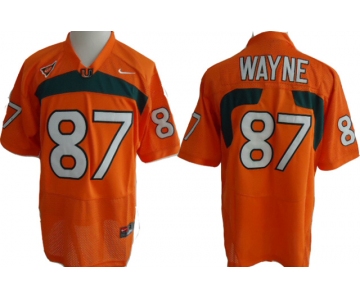 ncaa (miami hurricanes) #87 wayne orange