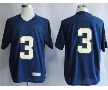 ncaa norte dame fighting irish #3 joe montana blue[2013]