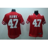 ncaa (ohio state) #47 hawk red