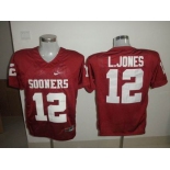 ncaa (oklahoma sooners) #12 l.jones red