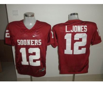 ncaa (oklahoma sooners) #12 l.jones red