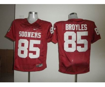 ncaa (oklahoma sooners) #85 broyles red