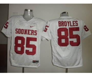 ncaa (oklahoma sooners) #85 broyles white