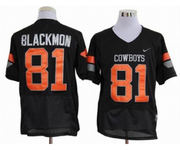 ncaa oklahoma state cowboys #81 blackmon black