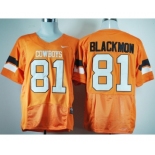 ncaa oklahoma state cowboys #81 blackmon orange