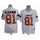 ncaa oklahoma state cowboys #81 blackmon white