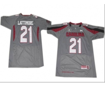 ncaa south carolina gamecocks #21 lattimore grey