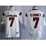 ncaa south carolina gamecocks #7 clowney white